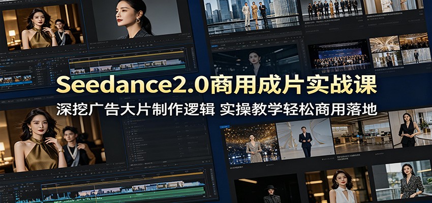 Seedance2.0商用成片实战课：深挖广告大片制作逻辑，实操教学轻松商用落地-源创文化-轻创终点站