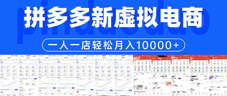 拼多多虚拟电商一人一店轻松月入10000+-源创文化-轻创终点站