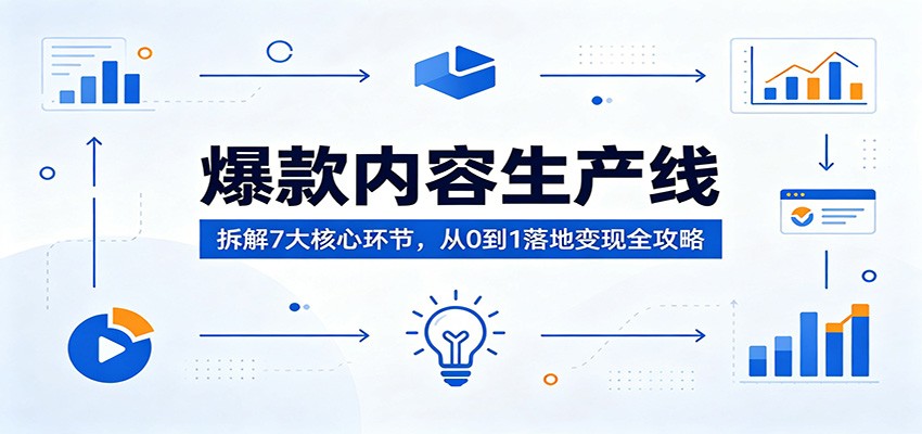 爆款内容生产线：拆解7大核心环节，从0到1落地变现全攻略-源创文化-轻创终点站