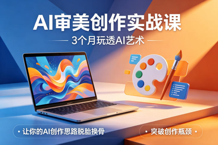 AI审美创作实战课，3个月玩透AI艺术，让你的AI创作思路脱胎换骨，突破创作瓶颈-源创文化-轻创终点站
