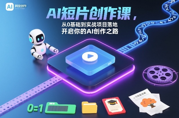 AI短片创作课，从0基础到实战项目落地，开启你的AI创作之路(更新0411)-源创文化-轻创终点站