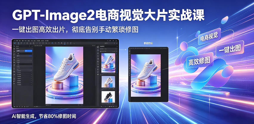 GPT-Image2电商视觉大片实战课，一键出图高效出片，彻底告别手动繁琐修图(更新)-源创文化-轻创终点站