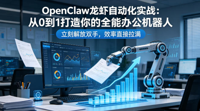 OpenClaw龙虾自动化实战：从0到1打造你的全能办公机器人，立刻解放双手，效率直接拉满-源创文化-轻创终点站