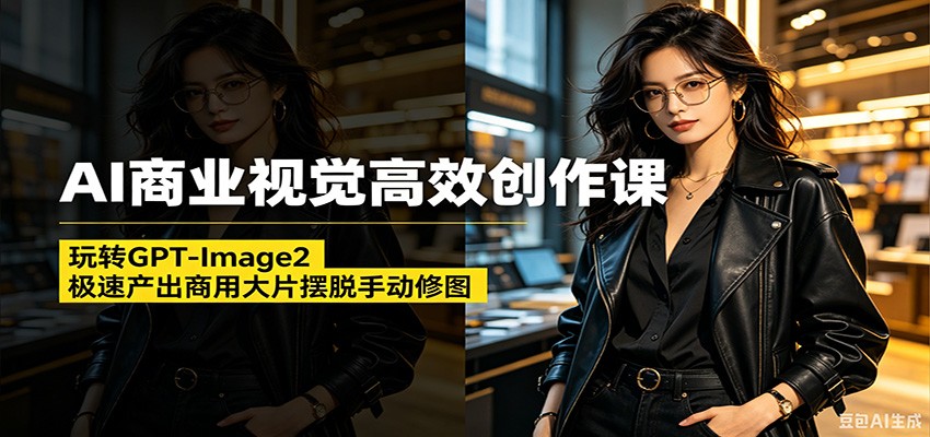AI商业视觉高效创作课：玩转GPT-Image2，极速产出商用大片摆脱手动修图(更新)-源创文化-轻创终点站