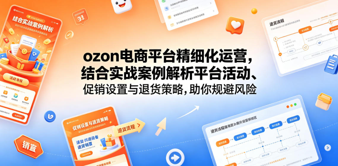 ozon电商平台精细化运营,结合实战案例解析平台活动、促销设置与退货策略,助你规避风险、提升销量-源创文化-轻创终点站