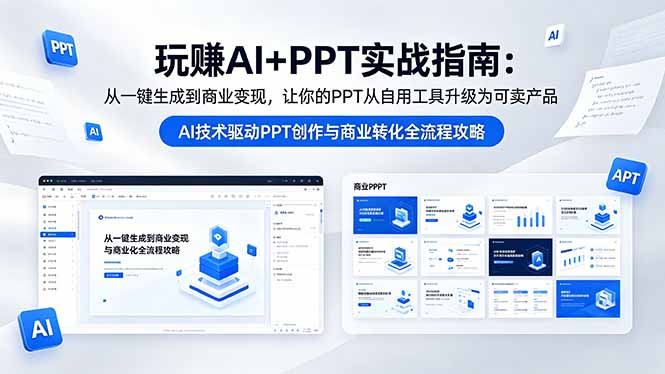 玩赚AI+PPT实战指南-更新5月13：从一键生成到商业变现，让你的PPT从自用工具升级为可卖产品-源创文化-轻创终点站