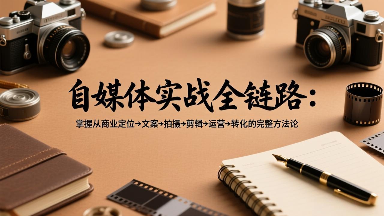 自媒体实战全链路：掌握从商业定位→文案→拍摄→剪辑→运营→转化的完整方法论-源创文化-轻创终点站